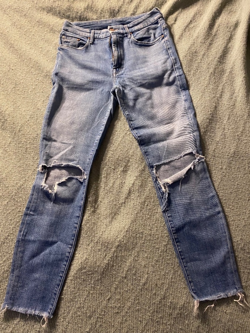 MOTHER Jeans High Waisted Looker Ankle Fray size 28